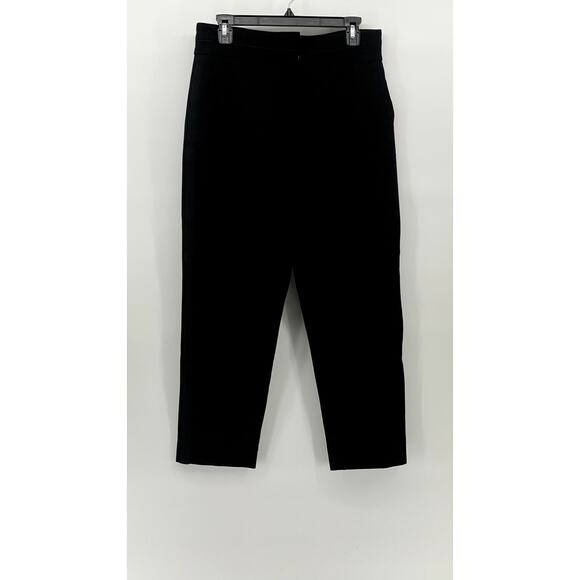 SANDRO Women's Black Slim-Leg Regular-Fit High-Rise Cropped Pant SZ 40(USL) - Picture 1 of 11